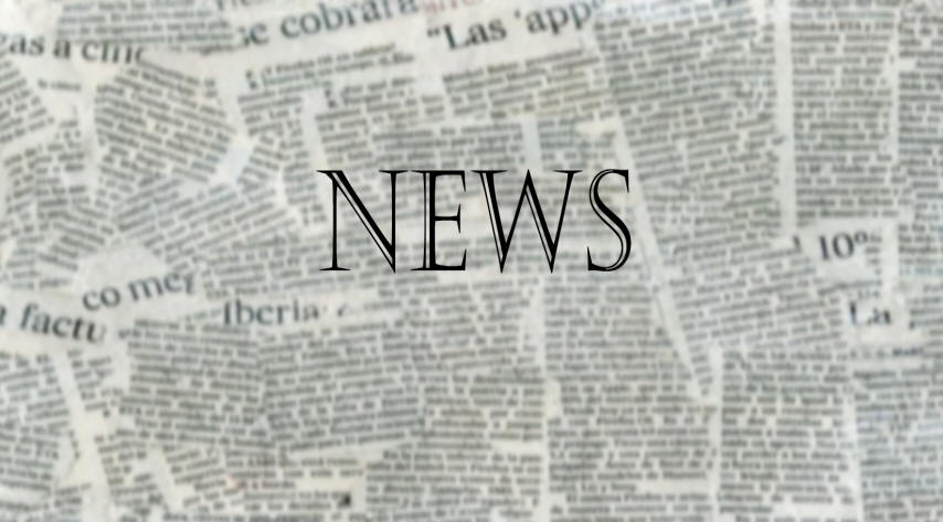 A banner that looks like a newspaper, with the words 'news' in the foreground